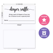 Boletos de rifa de pañales con línea de nombre, juego de baby shower, participa para ganar el sorteo, premio - Multicolor - Ver 4