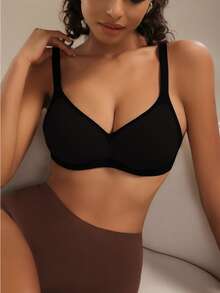 2 Packs Women Underwire Bras - Small Bust Enhancing, Back Support, Anti-Sagging - Multicolor - View 2