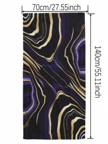 1pc Marble Pattern Digital Printed Beach Towel - Multicolor - View 14