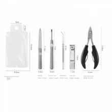 5pcs/Set Stainless Steel Eagle Beak Nail Clippers, Double Spring Ingrown Nail Clipper, Foot Nail Trimmer, Nail File, Cuticle Nipper Manicure Pedicure Tool Kit - Multicolor - View 7