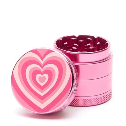 JBNG Pink Heart Shaped Aluminum Grinder, Set Of 4 Grinder, Girly Accessory, Suitable For - 40mm/1.57in