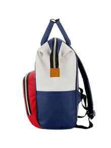 Maternity Backpack Multifunctional Mom Baby Bag - Xanh với Đỏ - Xem 11