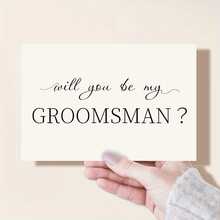 1pc Groomsman Proposal Card, Funny Groomsman Best Man Proposal Card, Will You Be My Groomsman Card, Wedding Party Gift, Proposal Idea Wedding Card Bridesmaid Card - Multicolor - View 14