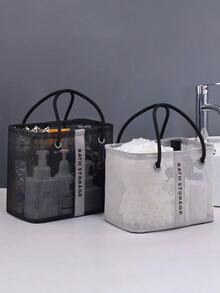 大容量网状淋浴袋，旅行沙滩浴缸收纳袋，男女健身瑜伽洗漱包，节日洗衣篮，沐浴袋，洗澡袋，手持洗衣袋，男士防水浴巾 - 彩色 - 查看 5