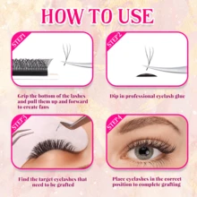 FADVAN LU(M)-Curl 3D/4D/5D W Shape Lashes 0.07 7-15mm&Mix Premade W Fan Lash Extensions Natural Soft Black/Brown W Style Lashes Faux Mink Individual Lashes , Lash Tech Supplies,Enlarge Eyeslash Clusters,Eyelash Clusters,Individual Eyelashes,Lashes,Fake Lashes - LU(M) - View 10