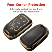 Key Fob Cover Case With Keychain Compatible With Chevy For Chevrolet For For Suburban For Tahoe For Gmc For Yukon XL For Terrain For Acadia Protector Accessories Anti Fall And Dust-Proof Keybag - Butterfly Buckle - View 10