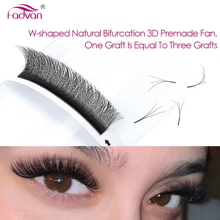FADVAN D-Curl 3D/4D/5D W Shape Lashs 0.07 7-15mm&Mix Premade W Fan Lash Extensions Natural Soft Black Bushy Style Lashes Faux Mink Individual Lashes , Lash Tech Supplies