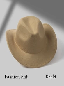 1pc Unisex Western Style Cowboy Hat - Fashionable Curled Brim, Durable Felt, Ideal Gift For Styling Occasions And Parties - A - View 28