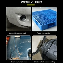 Portable Plastic Welding Gun, Welding Kit With 200 Welding Nails, Suitable For Repairing Cracks In Car Body Doors, Adhesive Welding Tool Kit, European Plug Welding Machine (Red/Black/Yellow/Blue)