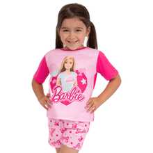 Short Sleeved Pyjamas | Barbie  Girls' Pyjama Set | Kids' PJs - Pink - View 2