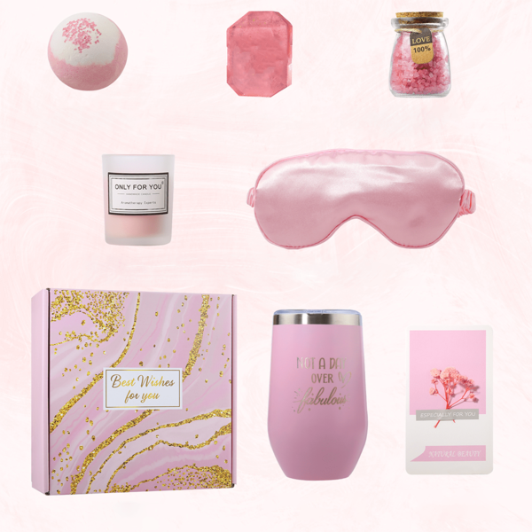 BouZaFoFa Ultimate Pampering Gift For Women - Luxury Spa Relaxation Basket, Perfect Special Occasion Present For Mom, Wife & Loved Ones