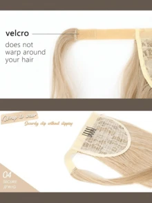 Ponytail Extension Dirty Blonde Pony Tail Curly Wavy Wrap Around Clip In Hair Extensions Synthetic High Resistant Fiber Fake Hairpiece For White Women - Multicolor - View 6