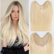 Clip In Hair Extensions Straight V-Shaped Hair Extension One Piece Hair Extensions With 5 Clips For Women Daily Use 16 Inch - S613 - View 2