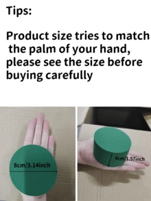 10/20pcs Green Floral Foam, Round Florist Foam Brick, Dry Floral Foam Blocks, Fresh Flowers Foam Mud, DIY Flower Arrangements Supplies For Wedding And Festival Party Decor