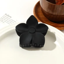1 件女式大花雏菊发夹，时尚、百搭、优雅，纯色黑色、白色、卡其色、棕色，7 厘米/2.76 英寸，适合日常、休闲、派对、通勤、度假、发型设计、化妆、服装配饰发夹爪夹发夹发夹发夹发夹秋冬女士发饰