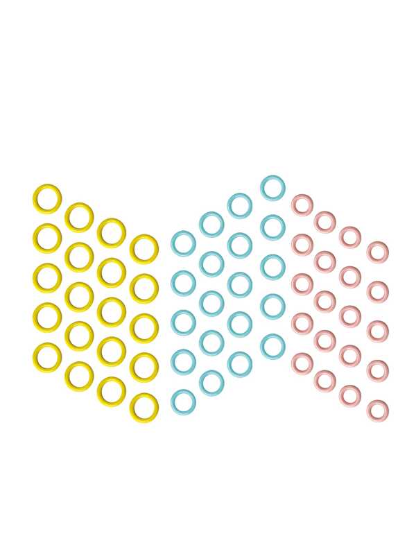 60 piezas Conjunto de marcadores de puntada de suéter redondos, Portapuntos de ganchillo de plástico, Anillos decorativos redondos en 3 tamaños 1cm/1.2cm/1.4cm, Aros en O DIY para tejer, Accesorios para bolsos hechos a mano, Regalos para fiestas