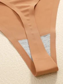 20 Pcs Women's Seamless No Show Comfortable Multicolor Ultra-Thin Sexy Low Rise Thong Panties - Multicolor - View 5