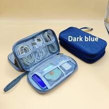 Data Cable Storage Bag Portable Travel Electronics Organizer For Mobile Hard Drive Power Bank Earphone And Charger Phone Case Wireless Headphone Bluetooth Headphone Headset Earbuds For Business Travel School College Office School Supplies School Accessories Back To School University Students Organizer Travel Essential Back To School - Multicolor - View 14