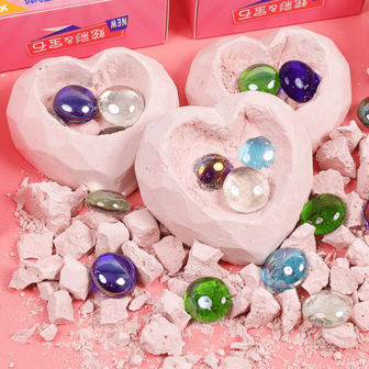 DIY Gemstone Excavation Archaeology Treasure Puzzle Toy, Suitable As Christmas, Thanksgiving, Valentine's Day Exploration Gift, Party Favor