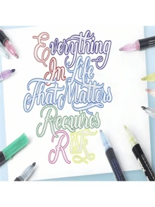 双线轮廓永久性记号笔，8/12/24/36/48 色波浪闪光记号笔套装，自轮廓金属记号笔，适用于艺术、绘画、涂鸦、卡片制作、圣诞贺卡、DIY 工艺品、文具返校