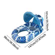 1pc Inflatable Floating Island With Sunshade Canopy