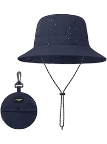 1Pc Unisex Foldable Outdoor UV Protection Bucket Hat, Waterproof Quick-Drying Bucket Hat, Summer Breathable Outdoor Sun Hat Is Suitable For Fishing, Mountaineering, Hiking, Traveling, Camping, Vacation Graduation