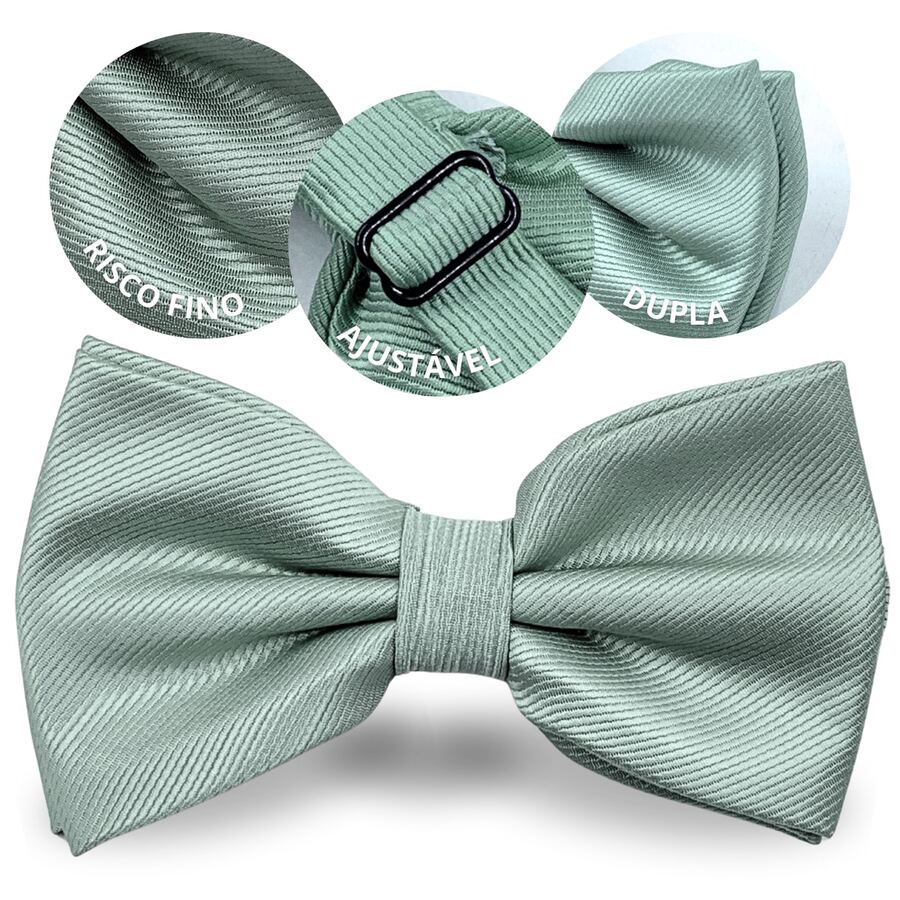 Adult Men's Worked Bow Tie - Xanh xám - Xem 1