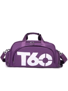 Sports Bag Backpack T60 Crossbody Fitness Training Football Gym Waterproof - Purple - View 1