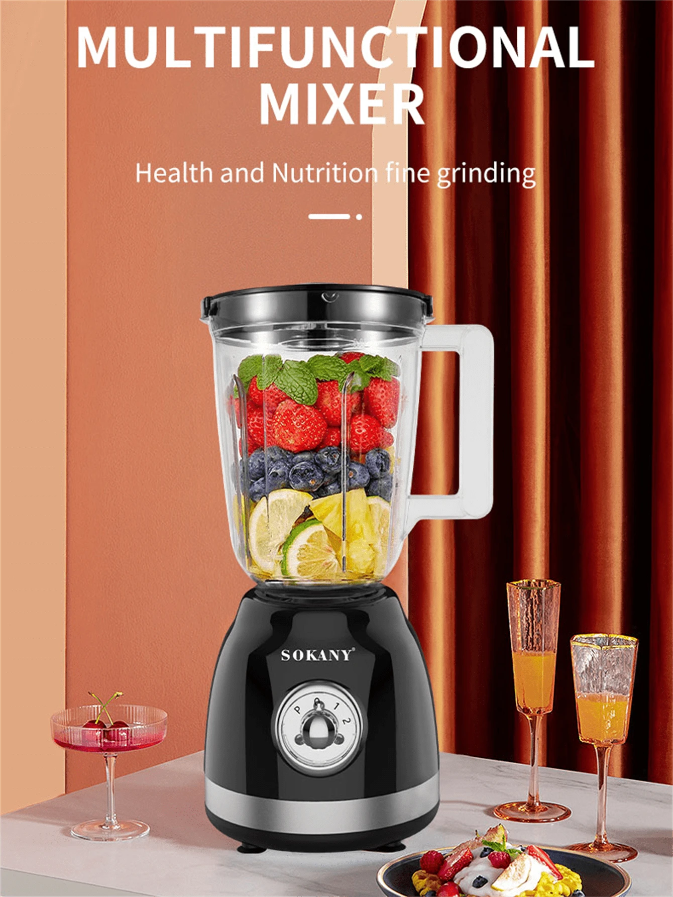 SOKANY168 Juicer Machine Household Fruit Small Automatic Mixing Cup Multifunctional Juicer
