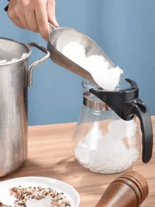 1 件不锈钢冰勺、鸡尾酒冰勺、可重复使用冰勺、冰勺、冰桶不锈钢勺、食物勺、面粉铲、咖啡铲、猫食铲、狗食铲、节日派对工具、夏季酒吧用品等。（亲爱的顾客：运输过程中可能会有轻微划痕，但不影响使用）