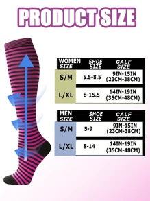 1 Pair Copper Wellow Compression Socks Women 15-20 Mmhg Knee High Pregnant Nurses Pregnancy Maternity Medical Cute Sports Gold Fit Cycling Adult Support Hose Circulation Long