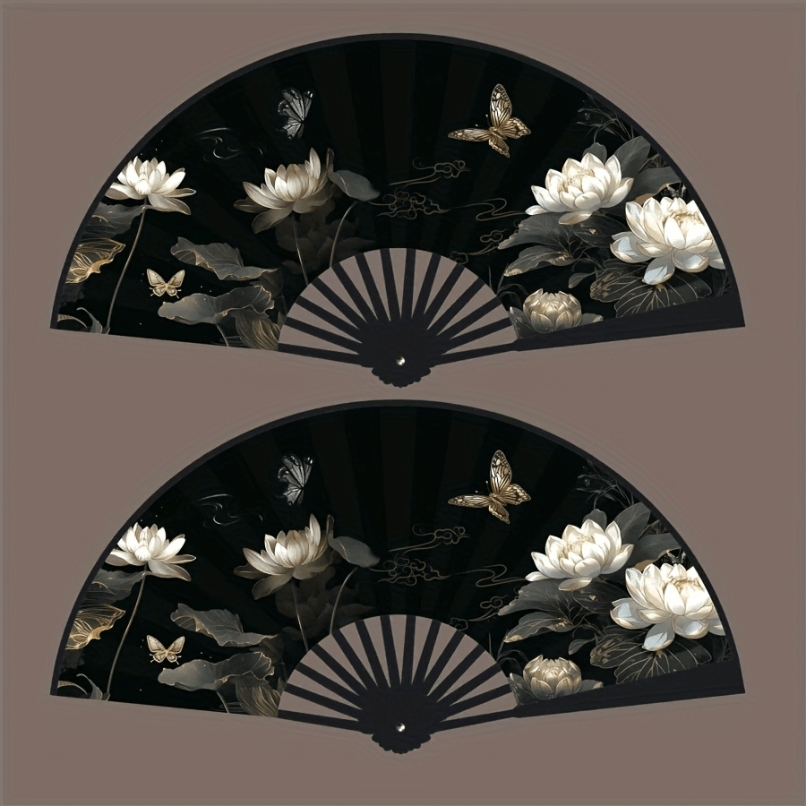 1pc Vintage Style Portable Dance Craft Fan, 8 Inch Size, Plastic Material, Designed For Men And Women's Hanfu Dance, Fabric Material, Exquisite Handheld Accessory Suitable For Daily Use And Special Occasions - Great Mother's Day Gift And Spring/Summer Party Choice