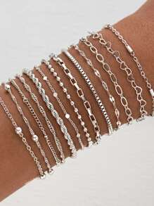 13/5 pulseiras empilháveis com design de coração e contas, joias modernas e minimalistas, adequadas para o dia a dia, festas, feriados, presentes para meninas, mulheres, amigas, família, namorada, Natal, o ano todo