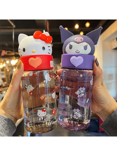 SANRIO 1件装 500m/16.90z   太空杯印花水瓶带直饮嘴学生适用，设计可爱，防漏