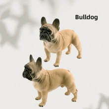 Modelo de decoración de escritorio de animal realista, Bóxer, Husky, Shiba Inu, Boston Terrier, Dálmata, Modelo de perro, Colección, Pequeño regalo para amigos - Multicolor - Ver 4