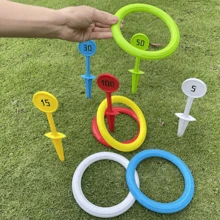 1set/10pcs Kids/Adult Outdoor Beach Sports Toy, Lawn Game Equipment, Numbered Ring Toss Set - PP Outdoor Fun, Suitable For Beach, Garden, Lawn & Backyard - Perfect Christmas, Halloween, Thanksgiving Gift