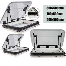 Skylight Roof Vent Hatch Large Caravan RV 3-Size With LED Light 500/700/800 X 500mm Cut Out For Camper Motorhome---===---500x500mm - 彩色 - 查看 2