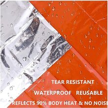 Portable Outdoor Camping Orange Waterproof Windproof Tent - Orange - View 3