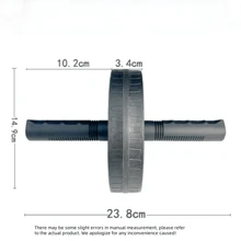 Rodillo abdominal de ruedas dobles silencioso - Equipo de entrenamiento de fuerza del core con construcción de PP y acero inoxidable, rueda para músculos abdominales para gimnasio en casa, equipo de fitness para entusiastas, accesorios de gimnasio