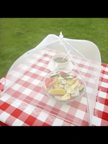 1 Stück Speiseabdeckung, faltbare Esszimmer Speiseabdeckung, staubdichte und fliegenabweisende Haushalt Gemüseabdeckung Schirm, rechteckiger mückenabweisender Küchenabdeckung