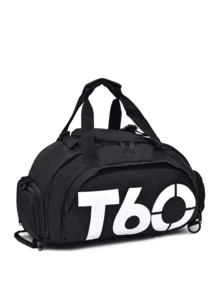 Sports Bag Backpack Crossbody Fitness Training Football Gym Waterproof - Black - View 6