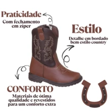 Bota Infatil Texana Menino Minipasso