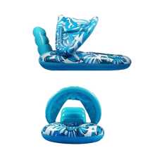 1pc Inflatable Floating Island With Sunshade Canopy