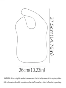 3PCS Waterproof Baby Bibs For Eating - Lightweight Baby Bib With Food Catcher, Mess Proof Toddler Bibs