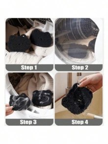 8件装宠物毛发去除器，适用于衣物晾晒，可重复使用，非电动除毛器，减少褶皱，节省晾晒时间，可爱小熊造型，轻松去除洗衣机绒毛，宠物毛发去除器，衣物清洁剂，清洁用品，轻松去除毛发和污垢