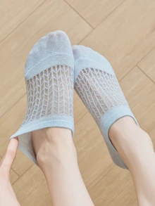 1/7 Pairs Summer Thin Non-Slip Breathable Low-Cut Ankle Socks, No Show Socks - Multicolor - View 7