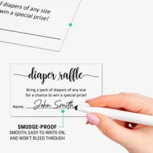 Boletos de rifa de pañales con línea de nombre, juego de baby shower, participa para ganar el sorteo, premio - Multicolor - Ver 3