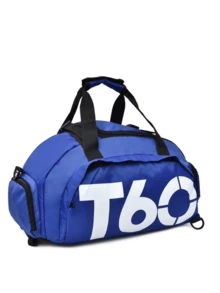 Sports Bag Backpack Crossbody Fitness Training Football Gym Waterproof - Navy Blue - View 2