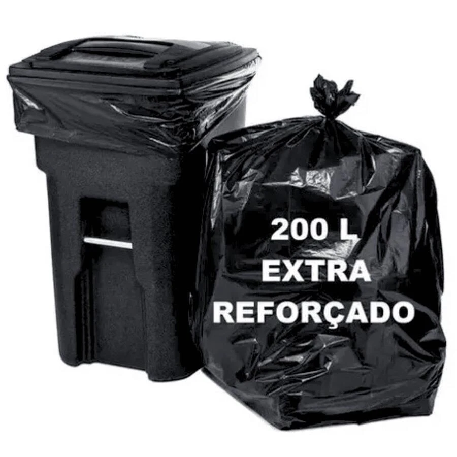 REINFORCED GARBAGE BAG 200 LITERS. - Negro - Ver 1