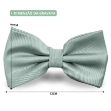 Adult Men's Worked Bow Tie - Xanh xám - Xem 3